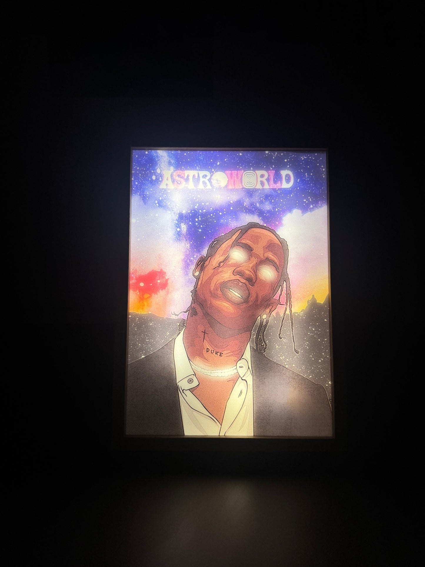 Astroworld Custom Light Up Painting